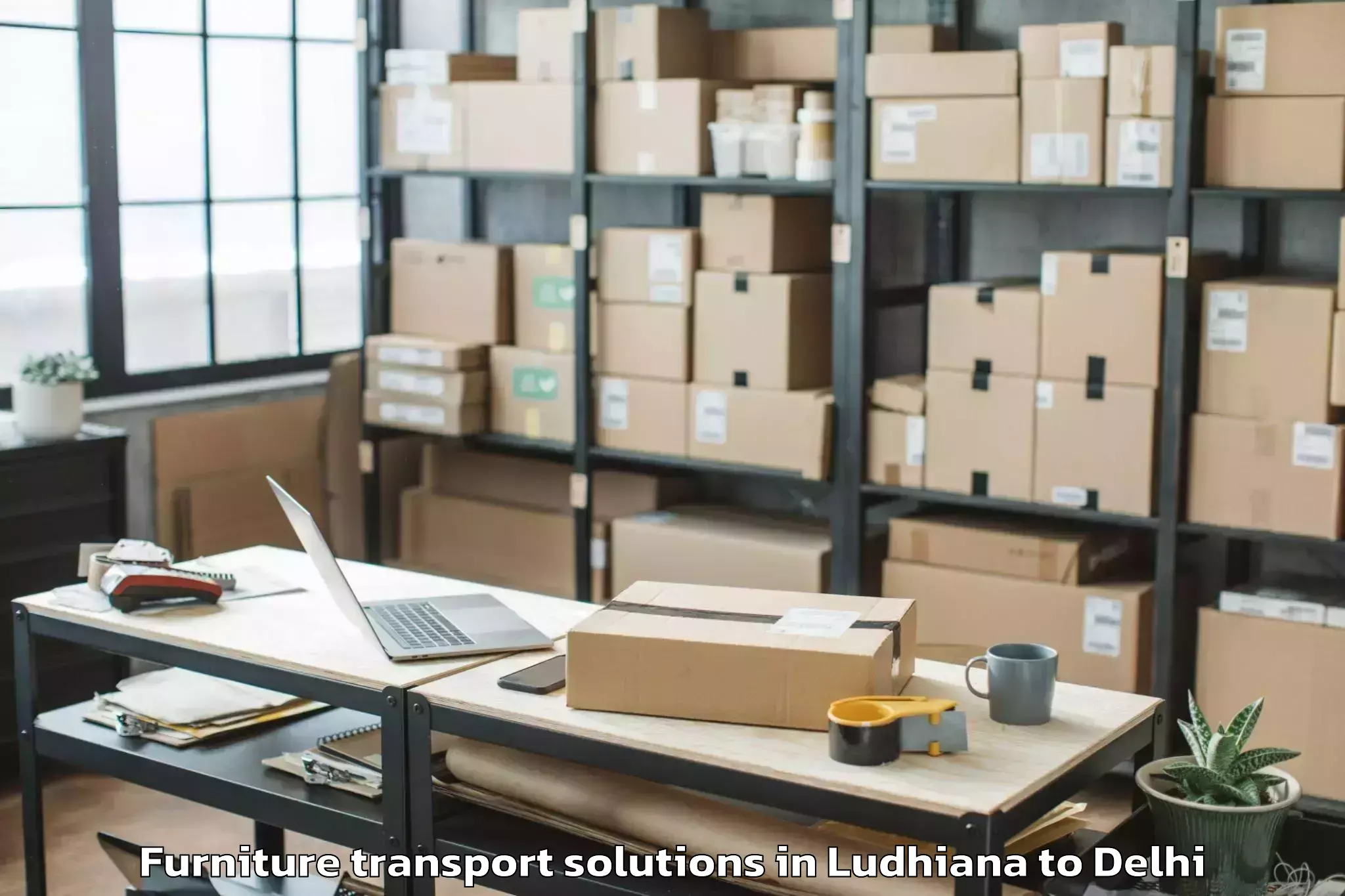 Book Ludhiana to Alipur Furniture Transport Solutions Online